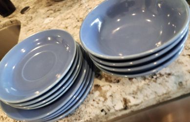 Brand New Gibson 12-piece Blue Dinner wear Settings With Additional Mugs