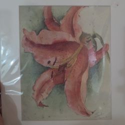 Red Flower Watercolor Print