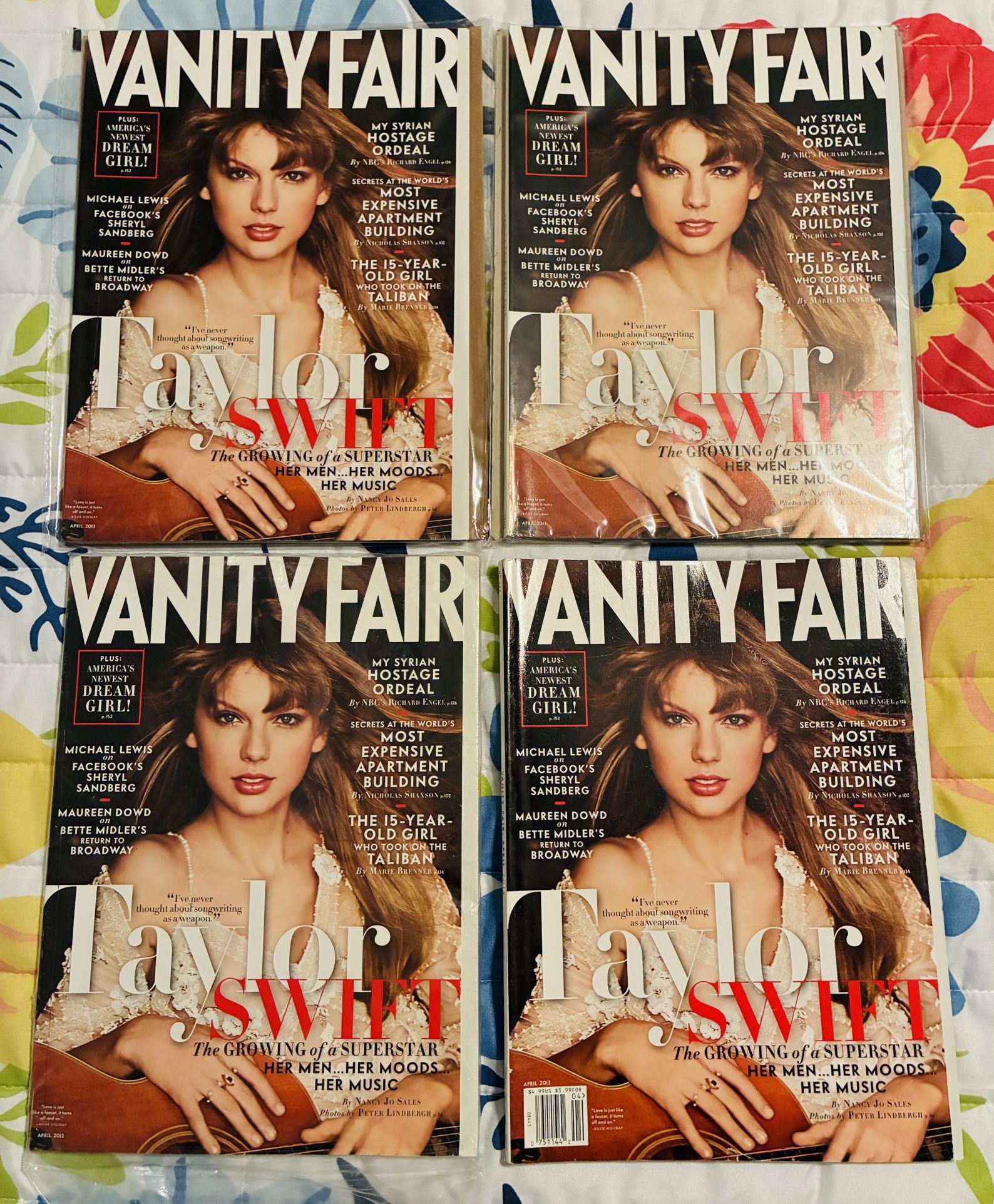 Taylor Swift Vanity Fair Magazines ( 4 ) 