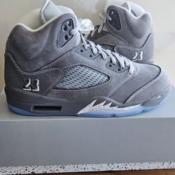 Jordan 5 wolf Grey og all  size 10