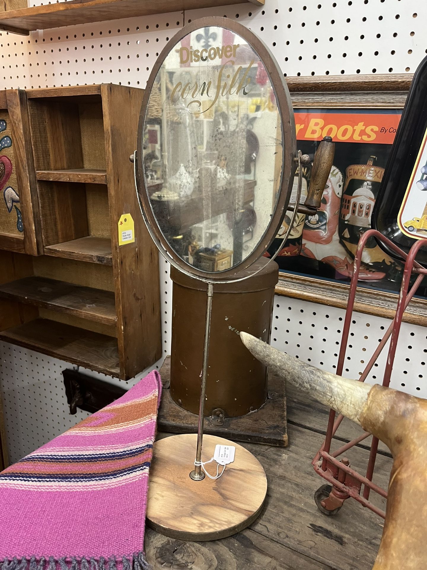 Vintage Corn Silk Mirror