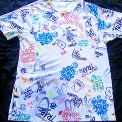 Fresh brand White polyester Shirt size(LARGE)