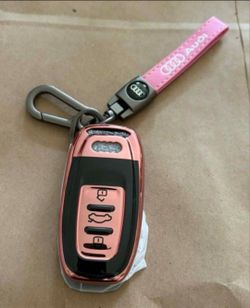 AUDI Keychain Key Cover Audi Key Fob Pink New