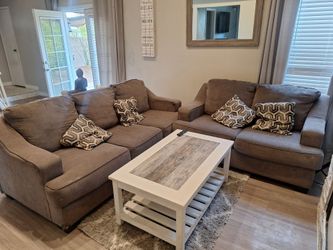 Gray sofa n love seat