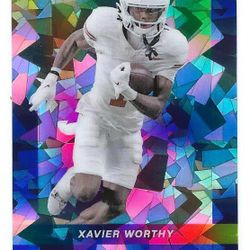 Xavier Worthy 2024 Leaf Vivid RC #/7 CHIEFS