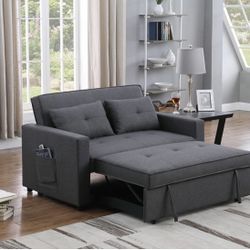 Convertible Sleeper Loveseat With Side Pocket