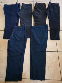6 pairs Mens 40x30 pants dress khakis slacks