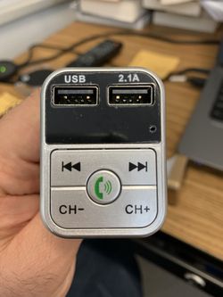 Wireless Bluetooth Car kit handsfree talk MP3 player fm transmitter dual car charger