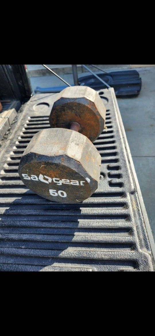 50lb Dumbbell Singles Gym Weights $40 Each