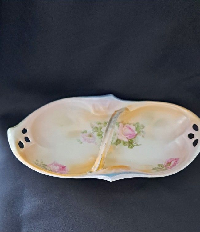 Vtg. German Lusterware Dish