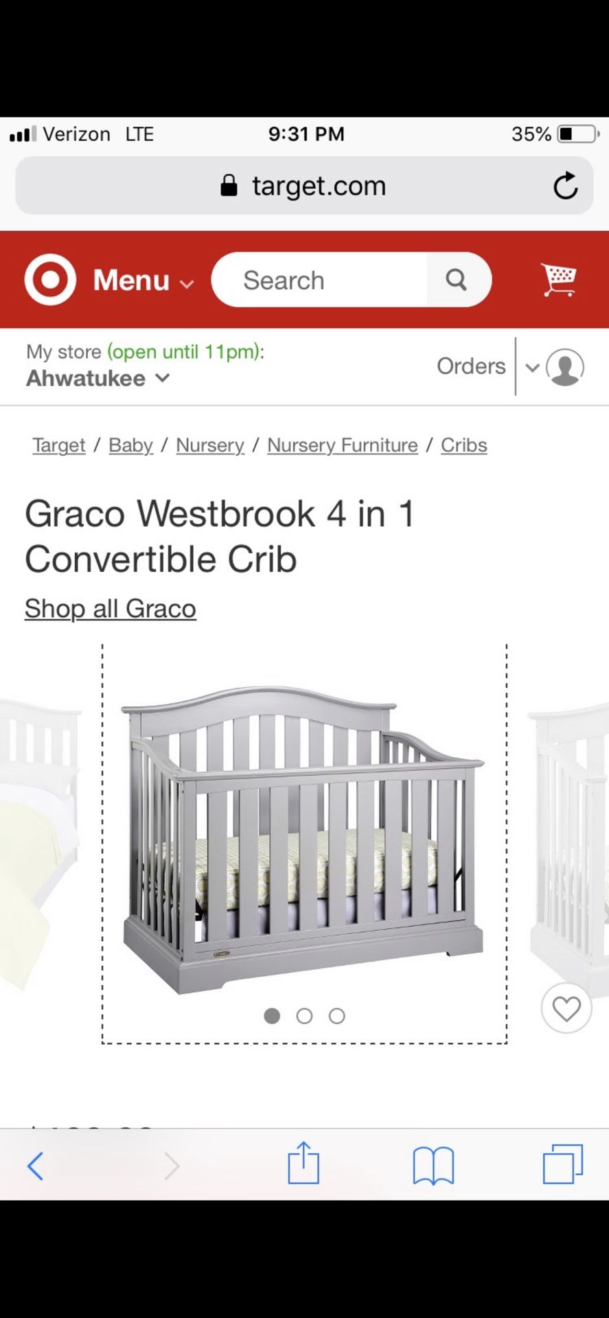 Graco westbrook crib online