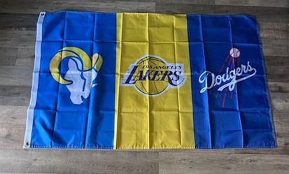 Rams Lakers Dodgers flag