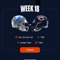 Bears vs Lions - Jan 3/4