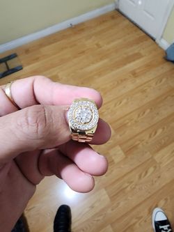 14k gold cluster ring size 8
