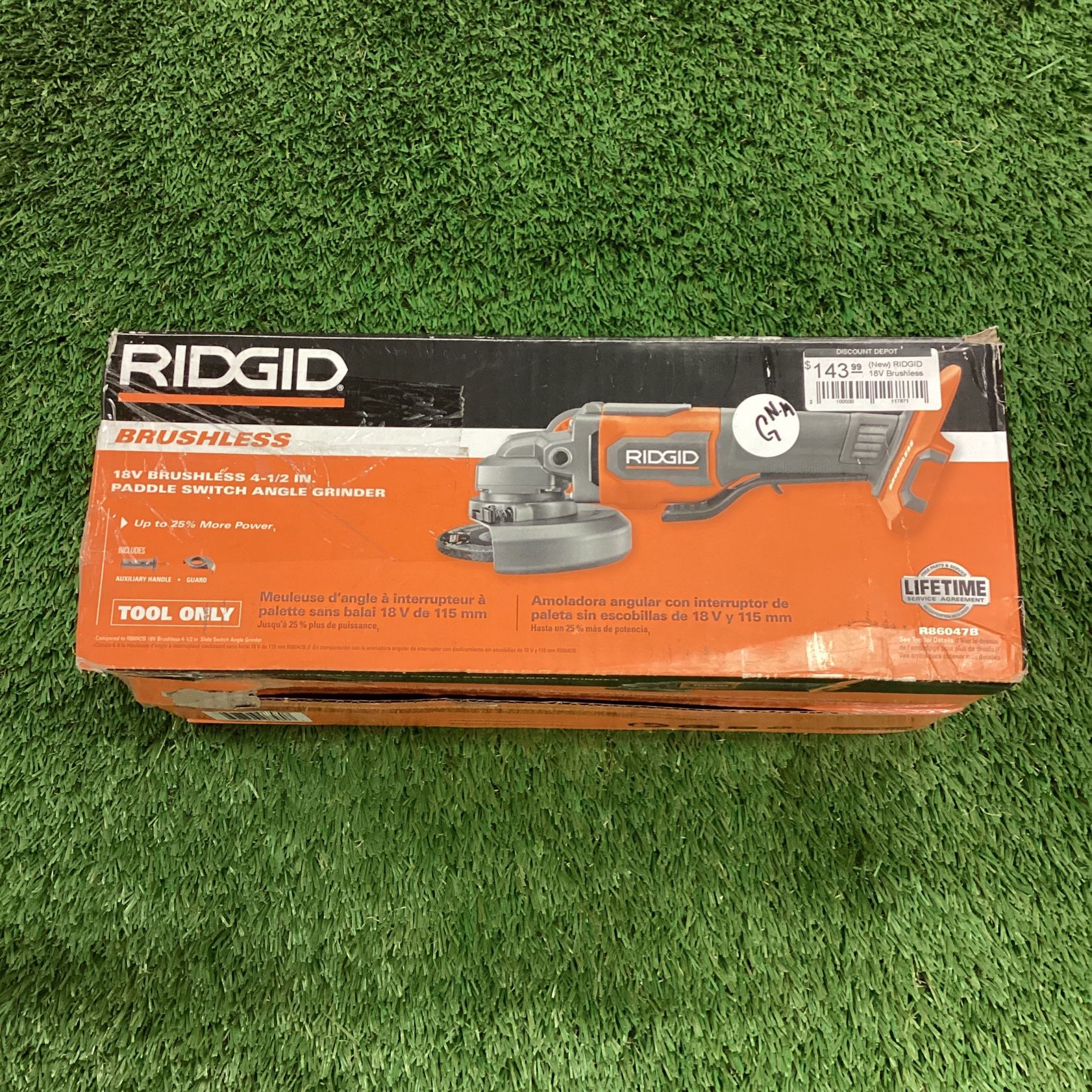 RIDGID 18V Brushless Cordless 4-1/2 in. Paddle Switch Angle Grinder (Tool  Only) R86047B - The Home Depot