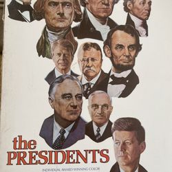 A Book Of Portraits Of Each President Through Kennedy With Information On Back About Them