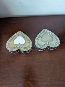 Heart-Shaped Jewelry Trinket Boxes ✅$5 each
