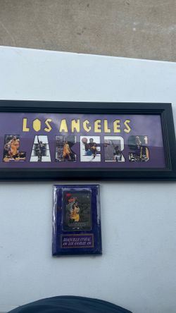 Framed Lakers cards