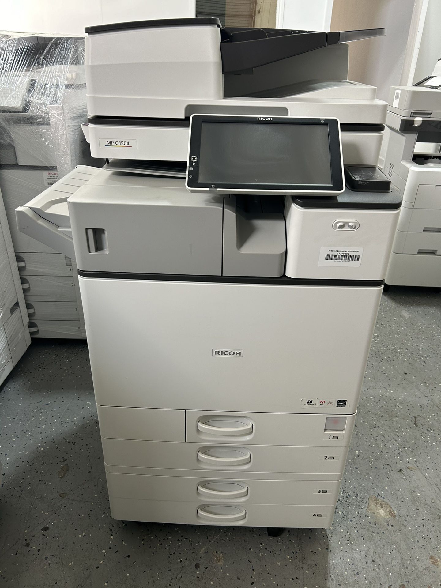 Office Printer Ricoh Mp C4504 Color Copier Machine Laser