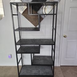 Tall Open Geometric Bookcase