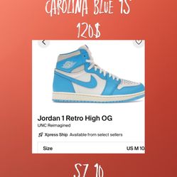 Air Jordan 1 Carolina Blue