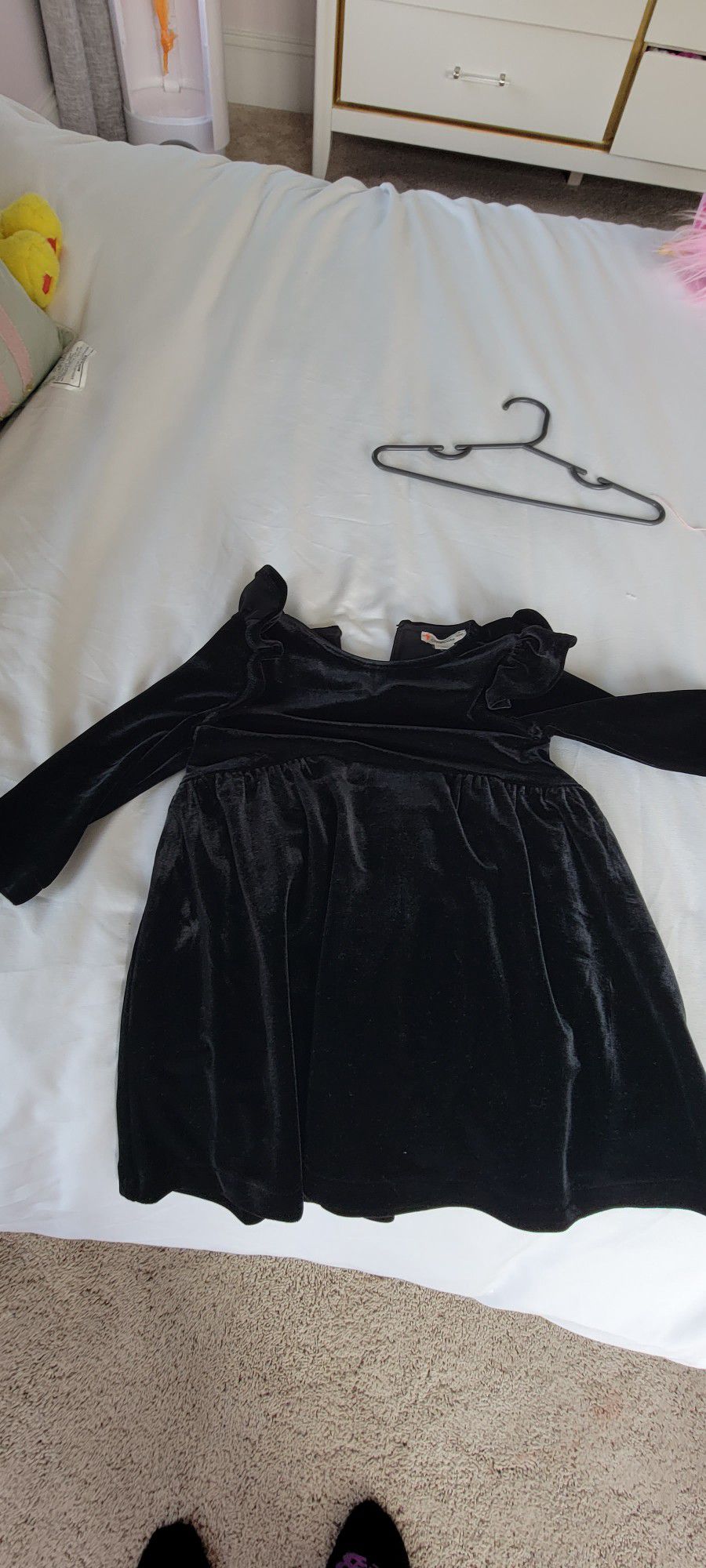 Nwt Crewcuts Black “Velvet” Party Dress - 2 Toddler