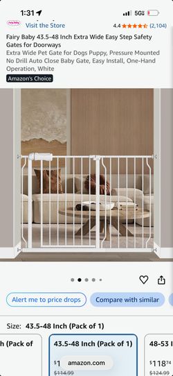 Extra wide dog gate