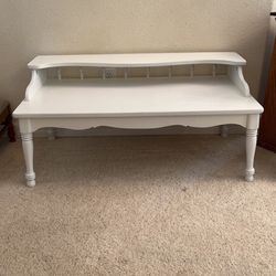 Vintage White Wood Table 