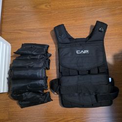 Weighted Barbell 80 Lb Adj Vest