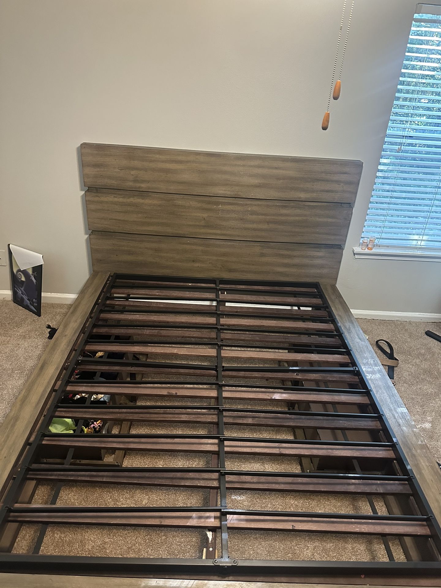 Queen Wood Bed Frame With Storage