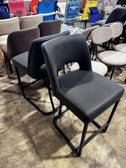 Counter Height Modern Upholstered Bar Stools Set of 2, Grey $110