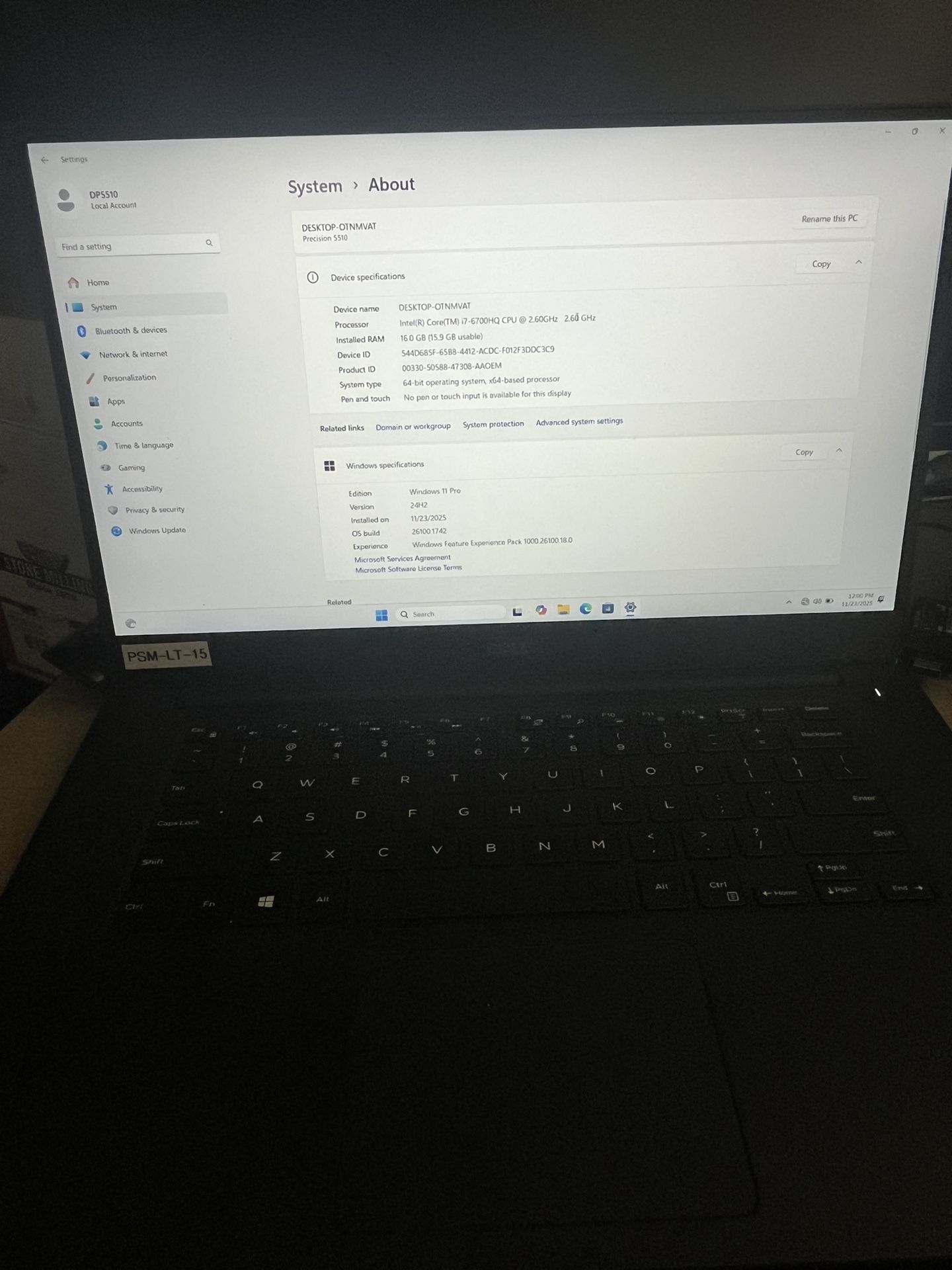 Dell Laptop 