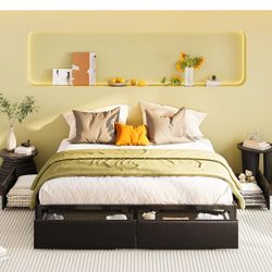 Anchor King Bed Frame With 4 Drawers 