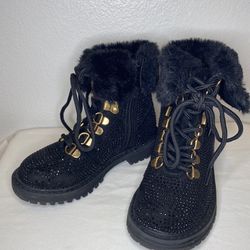 Report Emery Girl's Winter Booties Black Beaded 