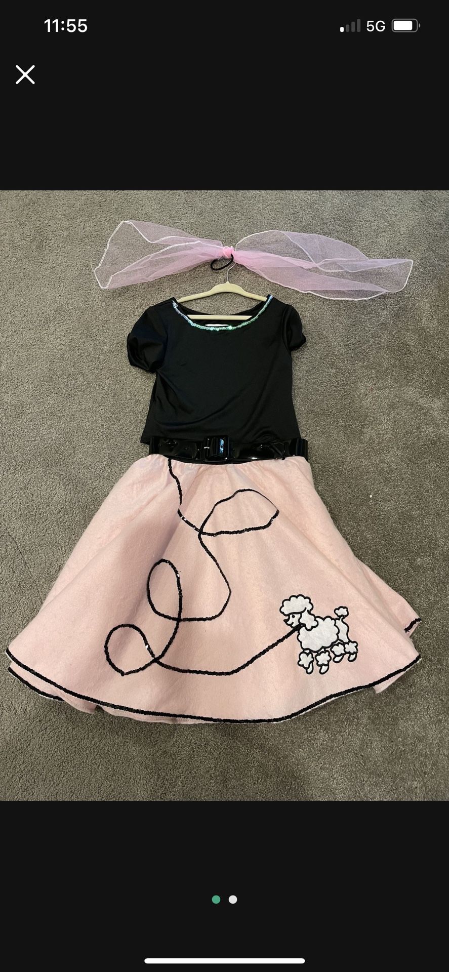 Poodle Skirt Halloween Costume Size 6