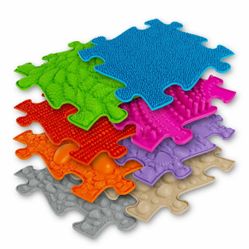 MUFFIK Medium 1 Sensory Playmat Set – 8 Pc Orthopedic Tactile Floor Tiles