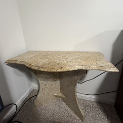 Hand-Cut Marble Side Table – Cash Only
