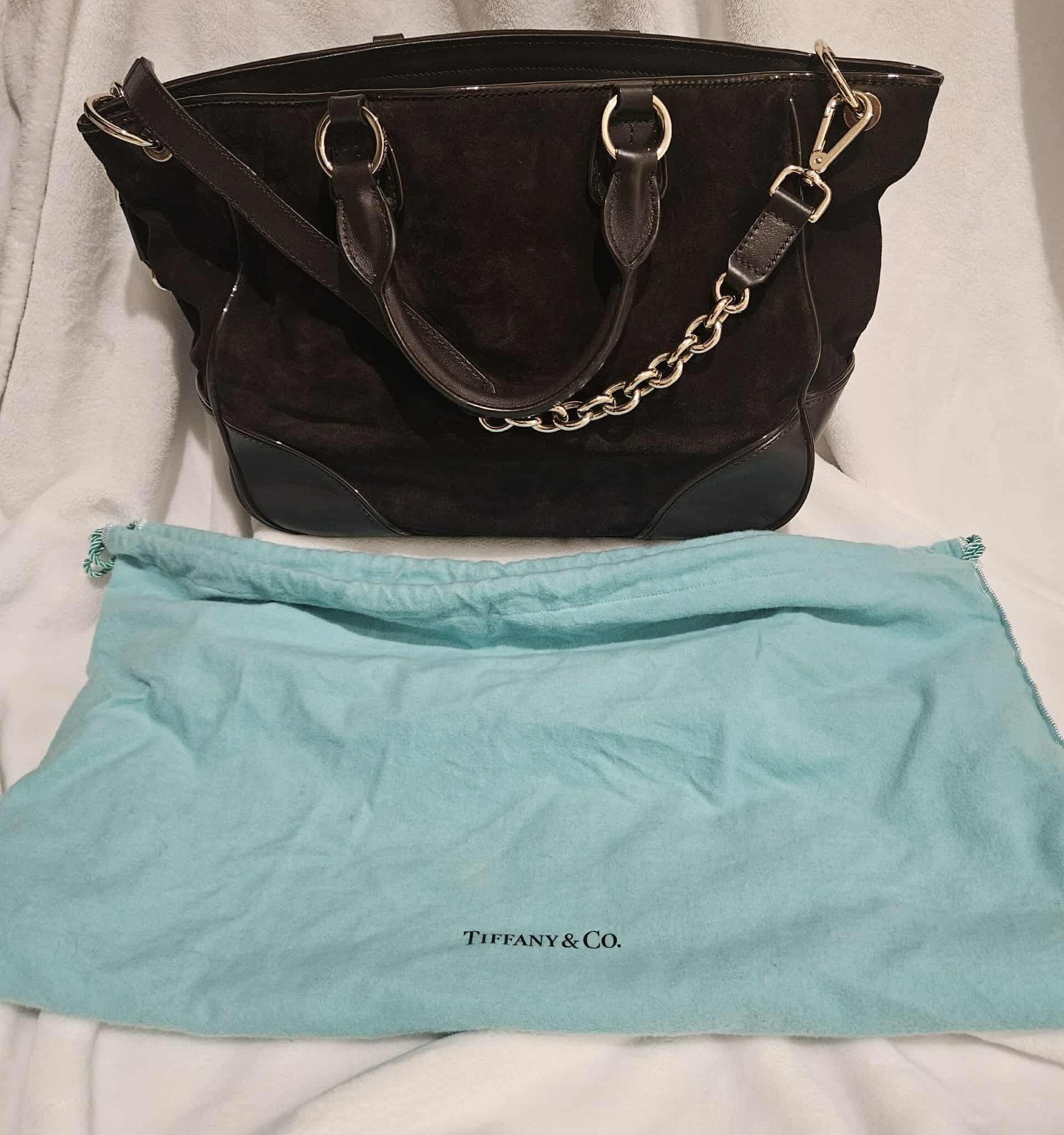 Tiffany and Co , Suede And Leather Purse