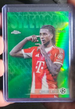 Michael Olise 2025/26 Topps Chrome Champions League Silenced Green /99 SHH-7