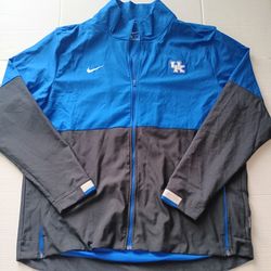 University Of Kentucky Wildcats Men's Nike Colorblock Woven Full-Zip Jacket Royal/Black - XL
