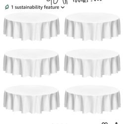 Faux linen Tablecloths Rounds & napkins
