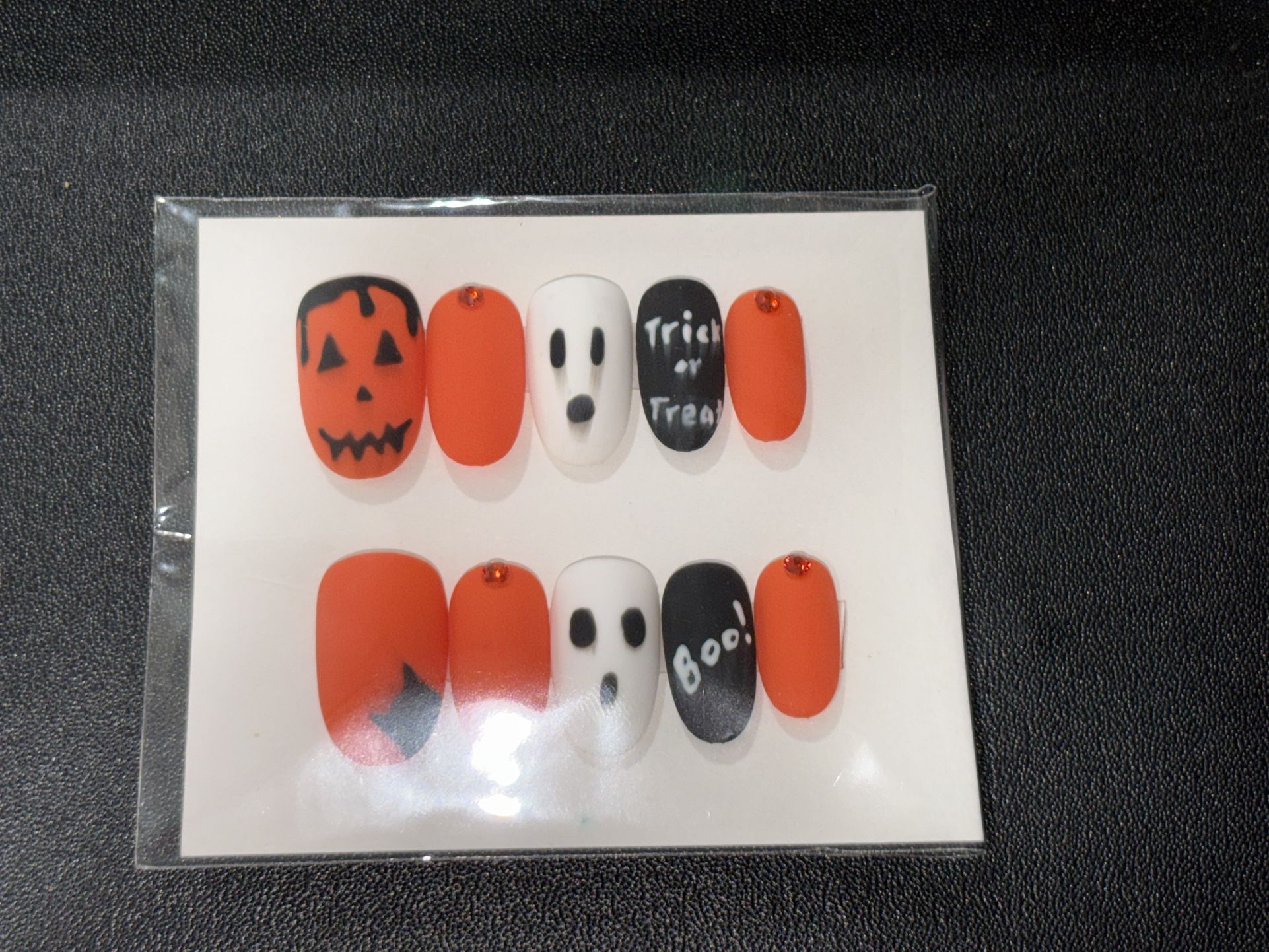 Halloween Orange Press Ons