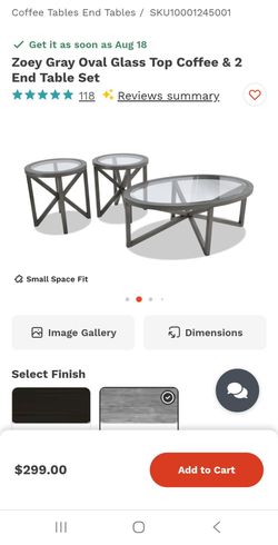 Living room tables from Bob's