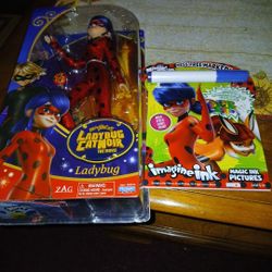 Miraculous Lady Bugl CatNoir Doll With Ink Pad