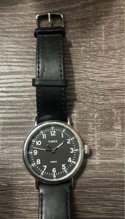 Timex Men's Watch TW2T20200-Black Dial-Genuine Leather -WR30