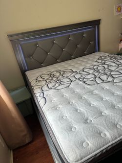 King size mattress pillow top new bed frame sold separately