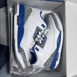 Nike Air Jordan 3 Retro Wizards Sneakers Blue/White/Copper, Men's Size 8.5