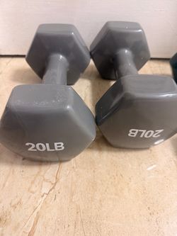 20 LB Hex Dumbbells Pair