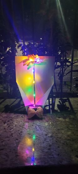 Beautiful Satin Flower With Led Iight