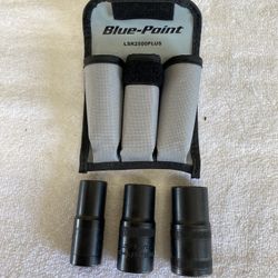 Blue Point 1/2 Inch Drive Damaged Lug Nut Removing Tool Set